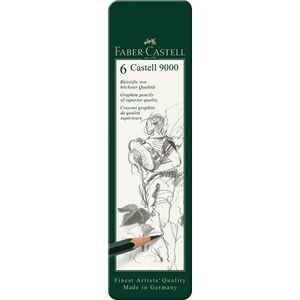 Potlood Faber Castell 9000 bliketui a 6 stuks