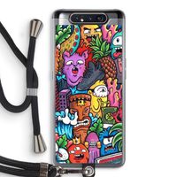 Vexx Mixtape: Samsung Galaxy A80 Transparant Hoesje met koord