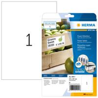 Herma 10911 Zelfklevende etiketten 210 x 297 mm Papier Wit 25 stuk(s) Permanent hechtend Inkjet, Laser (zwart/wit), Laser (kleur), Kopiëren (zwart/wit),