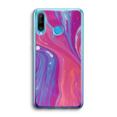 Paarse stroom: Huawei P30 Lite Transparant Hoesje