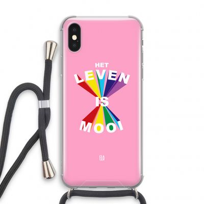 Het Leven Is Mooi: iPhone X Transparant Hoesje met koord