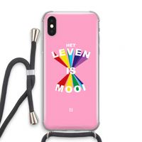 Het Leven Is Mooi: iPhone X Transparant Hoesje met koord