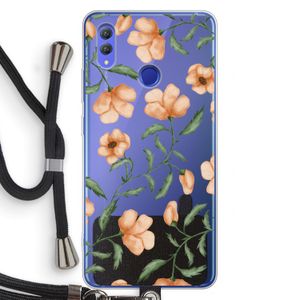 Peachy flowers: Honor Note 10 Transparant Hoesje met koord
