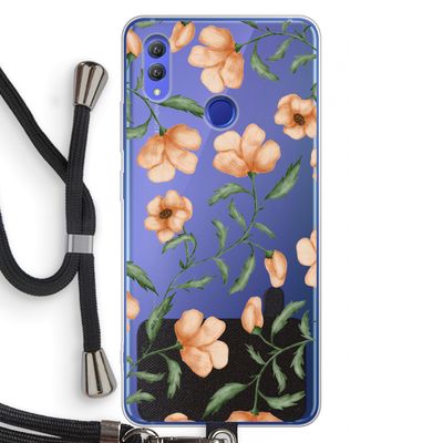 Peachy flowers: Honor Note 10 Transparant Hoesje met koord
