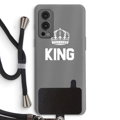 King zwart: OnePlus Nord 2 5G Transparant Hoesje met koord