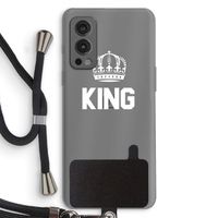 King zwart: OnePlus Nord 2 5G Transparant Hoesje met koord