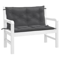VidaXL Tuinbankkussens 2 st 100x50x7 cm stof gemêleerd antracietkleur - thumbnail
