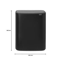 Brabantia Bo Touch Bin Afvalemmer 2 x 30 L - Zwart