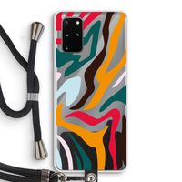 Colored Zebra: Samsung Galaxy S20 Plus Transparant Hoesje met koord Colored Zebra: Samsung Galaxy S20 Plus Transparant Hoesje met koord