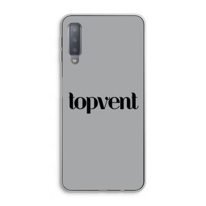 Topvent Grijs Zwart: Samsung Galaxy A7 (2018) Transparant Hoesje