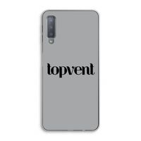 Topvent Grijs Zwart: Samsung Galaxy A7 (2018) Transparant Hoesje