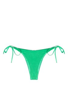 Moschino bas de bikini noué à logo imprimé - Vert