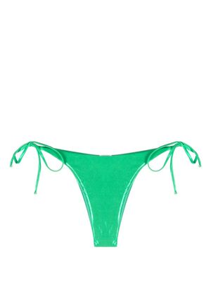 Moschino bas de bikini noué à logo imprimé - Vert