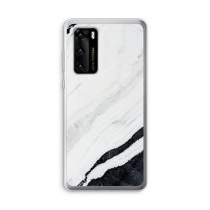 Elegante marmer: Huawei P40 Transparant Hoesje