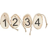 Creativ Company Houten schijven met adventcijfers, 4 stuk/ 1 doos
