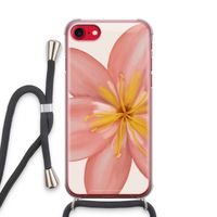 Pink Ellila Flower: iPhone SE 2020 Transparant Hoesje met koord