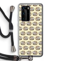 Slapende poes: Huawei P40 Pro Transparant Hoesje met koord