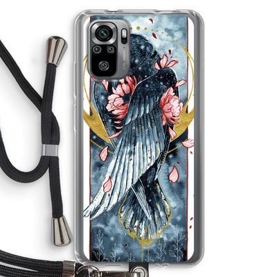 Golden Raven: Xiaomi Redmi Note 10S Transparant Hoesje met koord