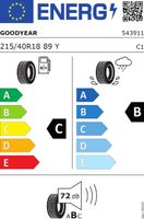 Good year F1 asym 3 ao fp xl 215/40 R18 89Y GY2154018YF1ASY3AOXL