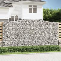 VidaXL Schanskorven 4 st gewelfd 400x50x200/220 cm ijzer - thumbnail