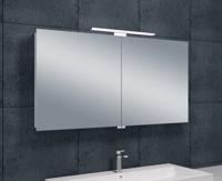 Spiegelkast Bright | 120x60 cm | 2 Deuren | Directe LED verlichting | Aluminium