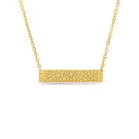 Gepersonaliseerde neusafdruk bar ketting - Stainless steel - Goud