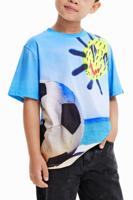 T-shirt met fotografische voetbal - BLUE - 13/14