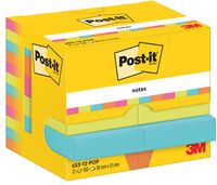 Post-It Notes Poptimistic, 100 vel, ft 38 x 51 mm, pak van 12 blokken - thumbnail