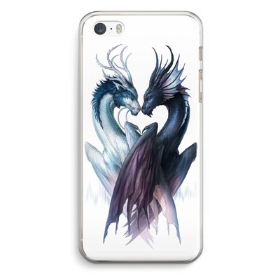 Yin Yang Dragons: iPhone 5 / 5S / SE Transparant Hoesje