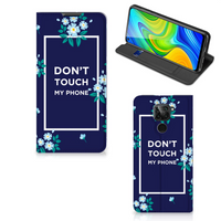 Xiaomi Redmi Note 9 Design Case Flowers Blue DTMP - thumbnail