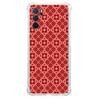 OPPO A16 | A16s | A54s Doorzichtige Silicone Hoesje Batik Rood