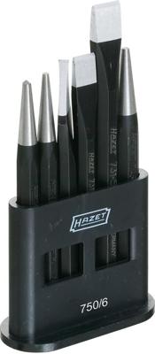 HAZET slaggereedschap set chisels and cores set 6pc 750/6