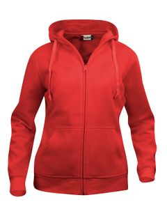 Clique 021035 Basic Hoody Full zip ladies - Rood - XL