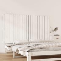Wandhoofdbord 159,5x3x90 cm massief grenenhout wit