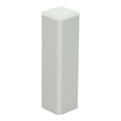 Hoek/eindstuk t.b.v. MDF plint 85x22 wit RAL 9010