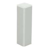 Hoek/eindstuk t.b.v. MDF plint 85x22 wit RAL 9010