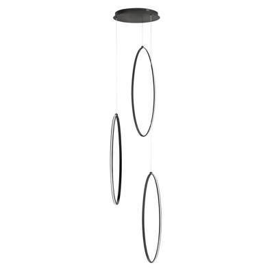 Highlight Zwarte hanglampOlympia Oval design - H5802.01