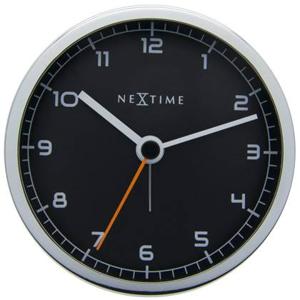 NeXtime - Wekker - 9 x 9 x 7.5 cm - Metaal - Zwart- &apos;Company Alarm&apos;