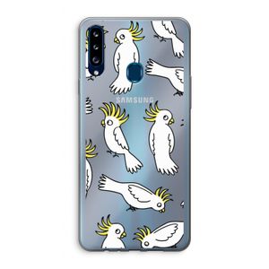 Papegaai: Samsung Galaxy A20s Transparant Hoesje