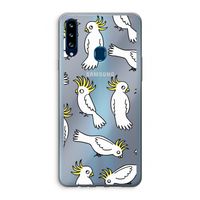 Papegaai: Samsung Galaxy A20s Transparant Hoesje