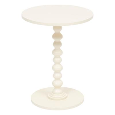 Bijzettafel/salontafel Alexa - wit - MDF hout - rond - Planten verhoger - D38 x H50 cm