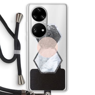 Creatieve toets: Huawei P50 Pro Transparant Hoesje met koord