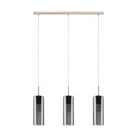 Eglo Eetkamer hanglampSelvino 3-lichts RVS met smoke glas - 98695