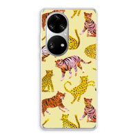 Cute Tigers and Leopards: Huawei P50 Pro Transparant Hoesje