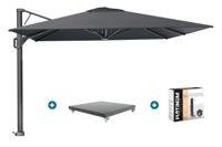 Platinum Beaufort Premium 3,2x3,2 m - Faded Black met Marbella voet en hoes Platinum Beaufort Premium 3,2x3,2 m - Faded Black met Marbella voet en hoes