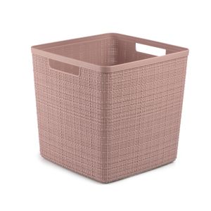 Curver Jute opbergmand cube 17 liter rose dawn