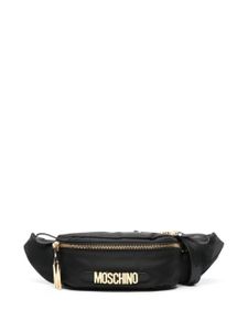 Moschino sac banane à plaque logo - Noir