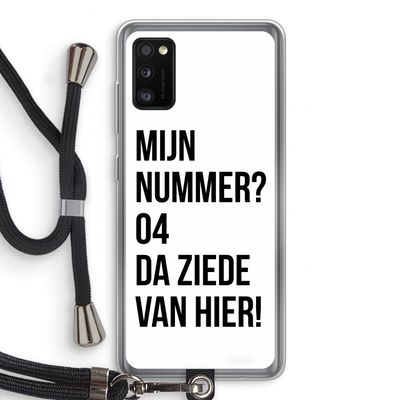 Da ziede van hier: Samsung Galaxy A41 Transparant Hoesje met koord