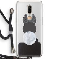 Marmeren cirkels: OnePlus 6 Transparant Hoesje met koord