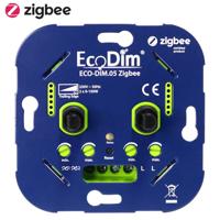 Smart Duo LED dimmer Zigbee Inbouw - 2x 0-100 Watt - Geschikt voor fase afsnijding - Min./Max. Instelbaar - ECO-DIM.05 Zigbee
